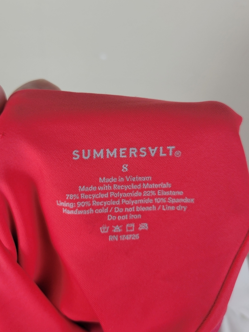 Summersalt Pink The Sidestroke One Piece One Shoulder Swimsuit Bikini - Picture 6 of 12